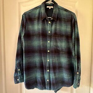Madewell brand Women's Plaid Flannel Shirt size Medium EUC